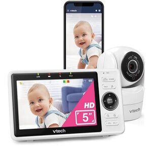 VTech White Baby Monitor with 5-Inch HD Screen